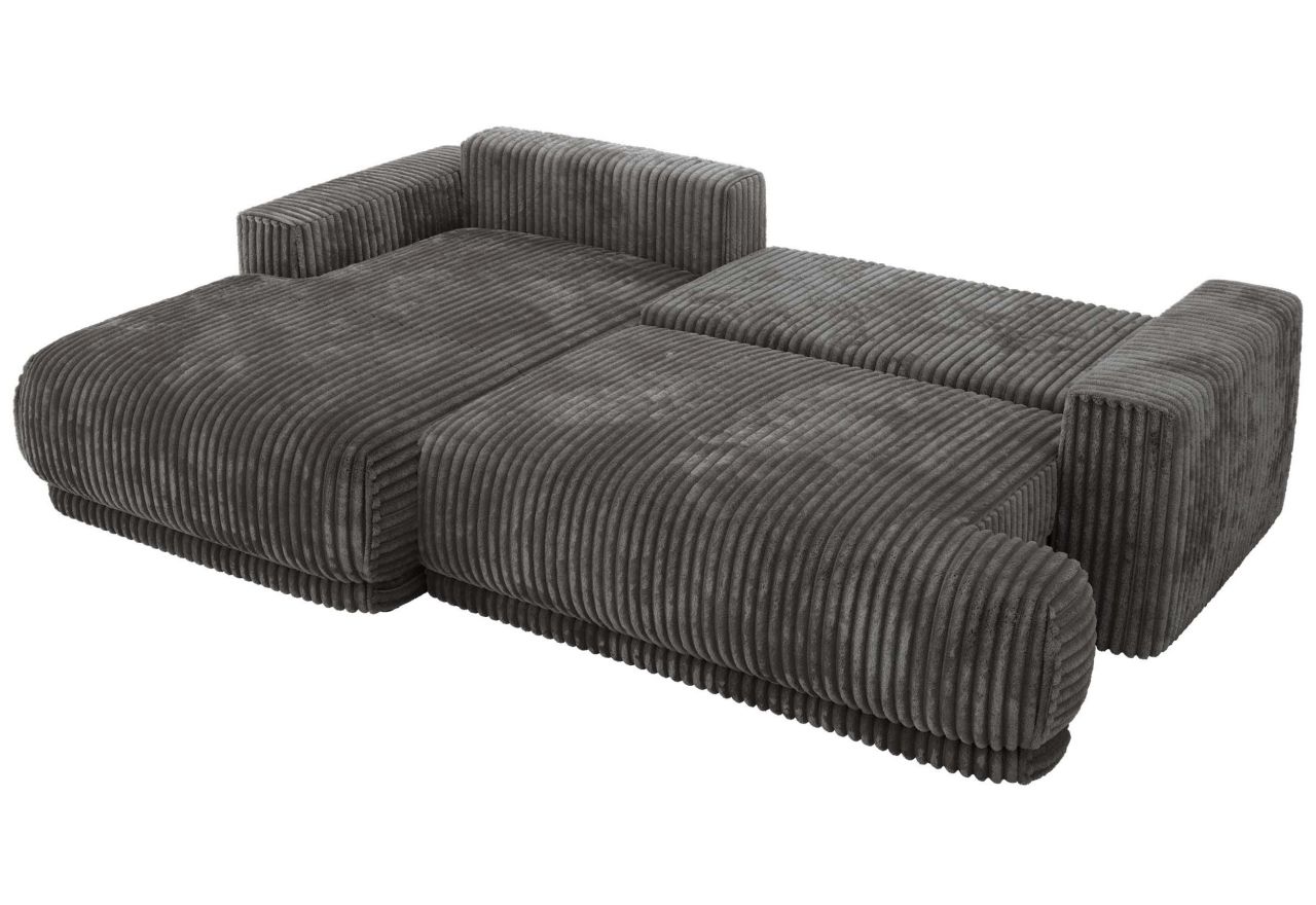 Narożnik RINA L - strona lewa - szary, sztruks