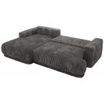 Narożnik RINA L - strona lewa - szary, sztruks