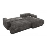 Narożnik RINA L - strona lewa - szary, sztruks