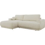 Narożnik RINA L - strona lewa - kremowy, szenil gładki