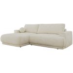 Narożnik RINA L - strona lewa - kremowy, szenil gładki