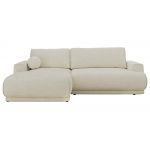 Narożnik RINA L - strona lewa - kremowy, szenil gładki