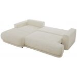 Narożnik RINA L - strona lewa - kremowy, szenil gładki