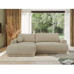 Narożnik RINA L - strona lewa - beżowy, szenil gładki