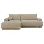 Narożnik RINA L - strona lewa - beżowy, szenil gładki
