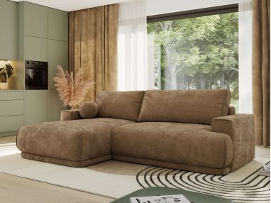 Narożnik RINA L - strona lewa - brązowy, szenil gładki