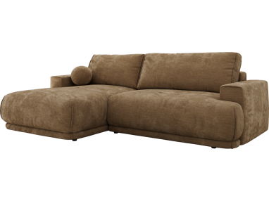 Narożnik RINA L - strona lewa - brązowy, szenil gładki