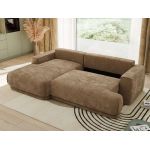 Narożnik RINA L - strona lewa - brązowy, szenil gładki