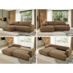 Narożnik RINA L - strona lewa - brązowy, szenil gładki