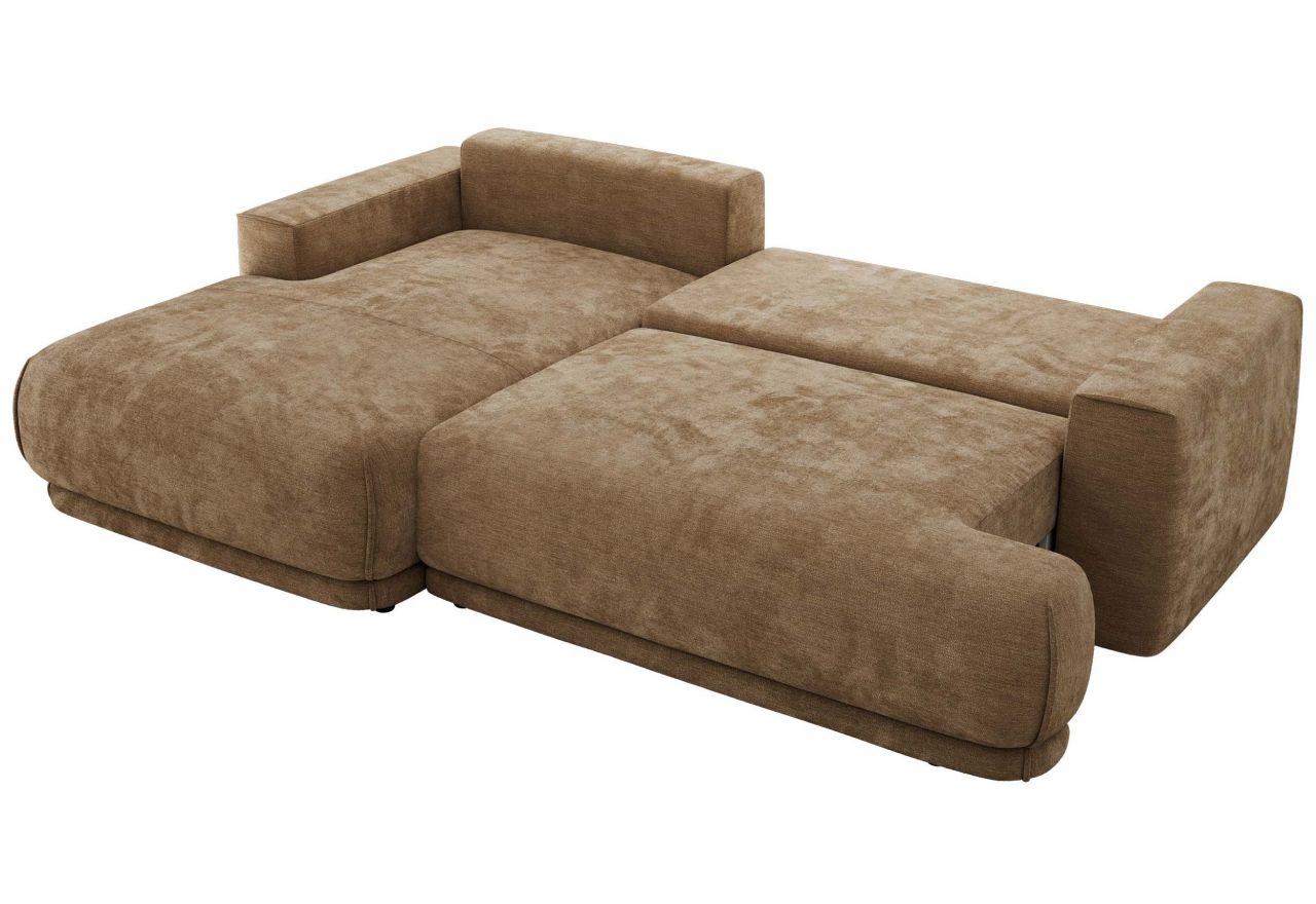 Narożnik RINA L - strona lewa - brązowy, szenil gładki