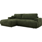 Narożnik RINA L - strona lewa - ciemnozielony, szenil gładki