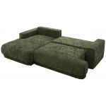 Narożnik RINA L - strona lewa - ciemnozielony, szenil gładki