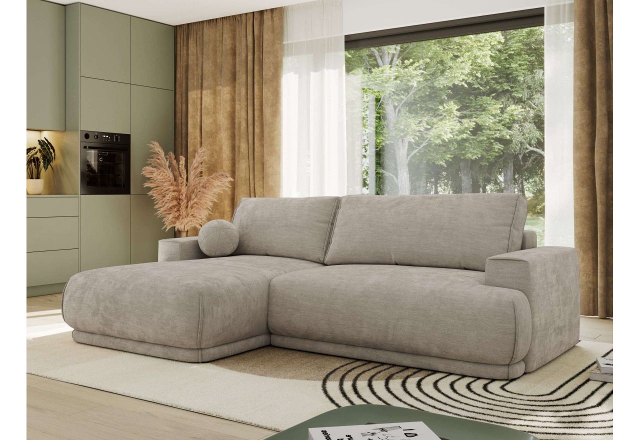 Narożnik RINA L - strona lewa - jasnoszary, szenil gładki