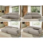 Narożnik RINA L - strona lewa - jasnoszary, szenil gładki