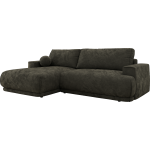 Narożnik RINA L - strona lewa - ciemnoszary, szenil gładki