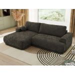 Narożnik RINA L - strona lewa - ciemnoszary, szenil gładki