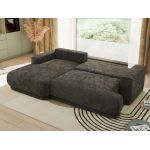 Narożnik RINA L - strona lewa - ciemnoszary, szenil gładki