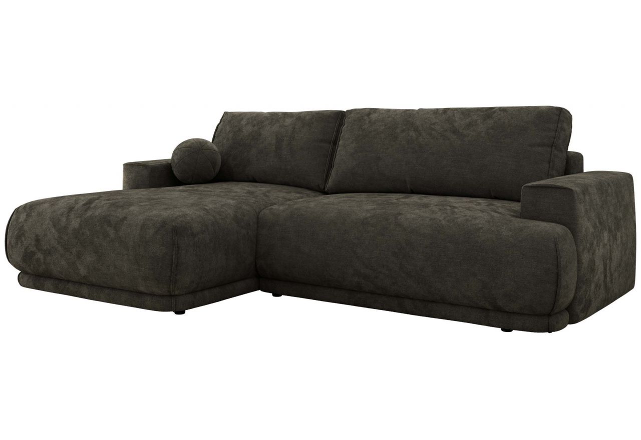 Narożnik RINA L - strona lewa - ciemnoszary, szenil gładki