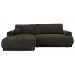 Narożnik RINA L - strona lewa - ciemnoszary, szenil gładki