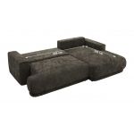 Narożnik RINA L - strona lewa - ciemnoszary, szenil gładki