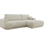 Narożnik RINA L - strona prawa - kremowy, szenil grubo tkany