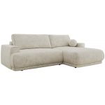 Narożnik RINA L - strona prawa - kremowy, szenil grubo tkany