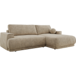 Narożnik RINA L - strona prawa - beżowy, szenil grubo tkany