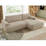 Narożnik RINA L - strona prawa - beżowy, szenil grubo tkany