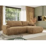 Narożnik RINA L - strona prawa - jasnobrązowy, szenil grubo tkany