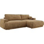 Narożnik RINA L - strona prawa - jasnobrązowy, szenil grubo tkany