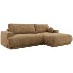 Narożnik RINA L - strona prawa - jasnobrązowy, szenil grubo tkany