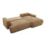 Narożnik RINA L - strona prawa - jasnobrązowy, szenil grubo tkany