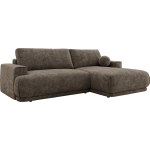 Narożnik RINA L - strona prawa - brązowy, szenil grubo tkany