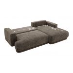 Narożnik RINA L - strona prawa - brązowy, szenil grubo tkany