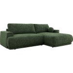 Narożnik RINA L - strona prawa - ciemnozielony, szenil grubo tkany