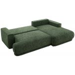 Narożnik RINA L - strona prawa - ciemnozielony, szenil grubo tkany