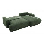 Narożnik RINA L - strona prawa - ciemnozielony, szenil grubo tkany