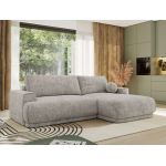 Narożnik RINA L - strona prawa - jasnoszary, szenil grubo tkany