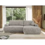 Narożnik RINA L - strona prawa - jasnoszary, szenil grubo tkany