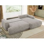 Narożnik RINA L - strona prawa - jasnoszary, szenil grubo tkany