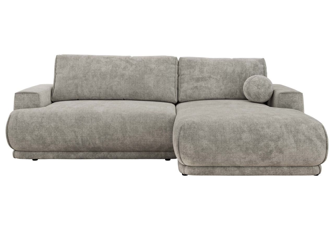 Narożnik RINA L - strona prawa - jasnoszary, szenil grubo tkany