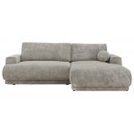 Narożnik RINA L - strona prawa - jasnoszary, szenil grubo tkany