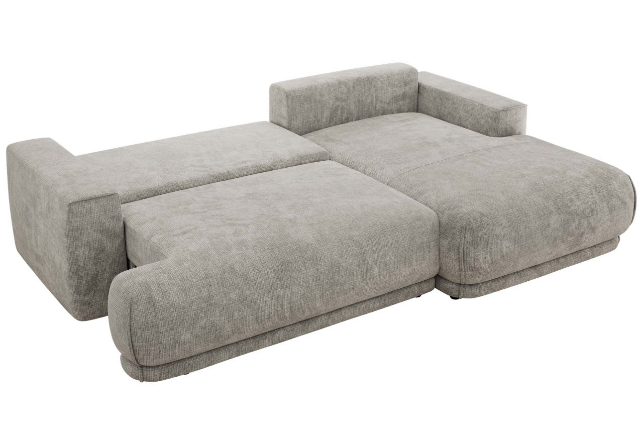 Narożnik RINA L - strona prawa - jasnoszary, szenil grubo tkany