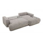 Narożnik RINA L - strona prawa - jasnoszary, szenil grubo tkany