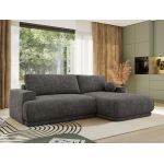 Narożnik RINA L - strona prawa - szary, szenil grubo tkany