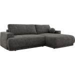 Narożnik RINA L - strona prawa - szary, szenil grubo tkany