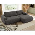 Narożnik RINA L - strona prawa - szary, szenil grubo tkany