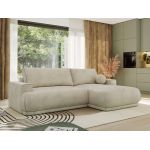 Narożnik RINA L - strona prawa - beżowy, welwet