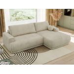 Narożnik RINA L - strona prawa - beżowy, welwet