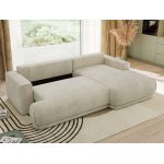 Narożnik RINA L - strona prawa - beżowy, welwet